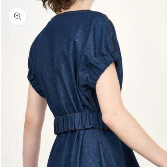 INCLAN STUDIO Millie Vegan Faux Leather Mini Dress Butterscotch Brown NEW Medium - Picture 6 of 7